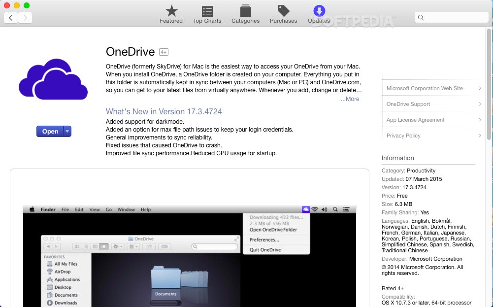 onedrive update for mac